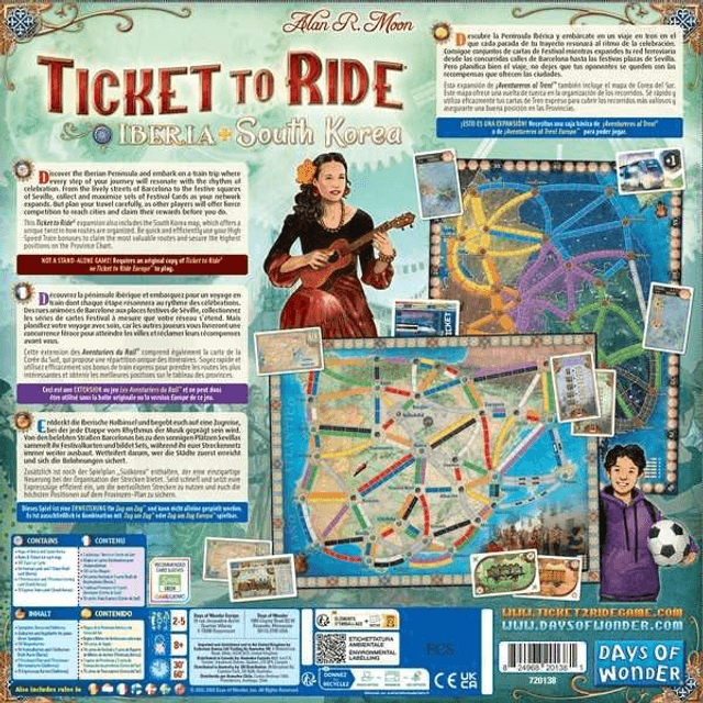 Ticket To Ride Map Collection: Iberica & South Korea