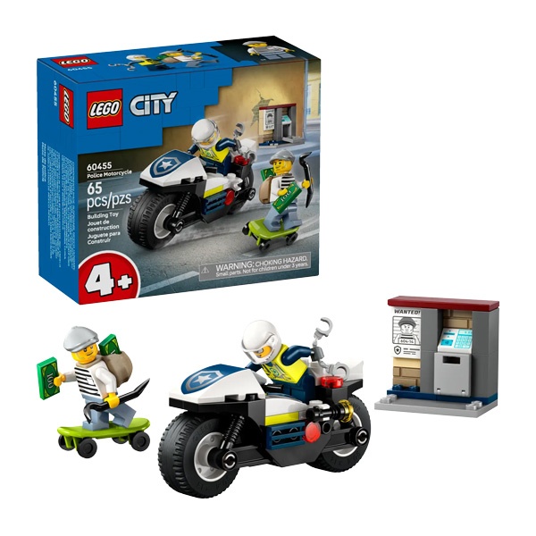 Lego City Police Motorcycle Chase 60455